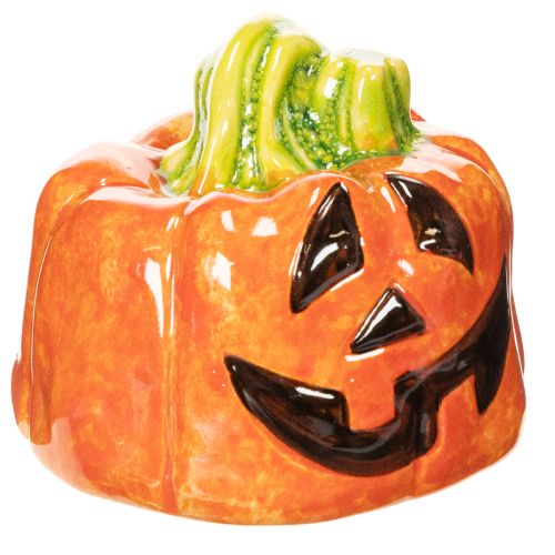 Koristeellinen keraaminen kurpitsahahmo syksyyn ja halloweeniin, 8 cm