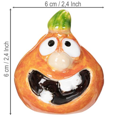 Koristeellinen kurpitsahahmo hauskaksi syyskoristeeksi, 6 cm, 2 kpl | Floristik24.fi