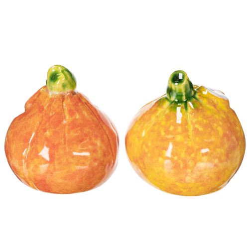 Koristeellinen kurpitsahahmo hauskaksi syyskoristeeksi, 6 cm, 2 kpl | Floristik24.fi