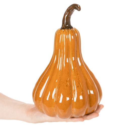 Keraaminen kurpitsa syksyinen pöytäkoriste 26cm | Floristik24.fi