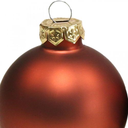 Joulupallot lasi ruosteenpunaiset pallot matta/kiiltävä Ø4cm 60p
