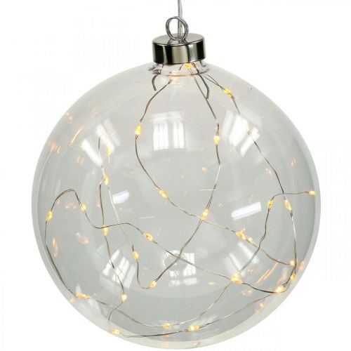 kohteita Joulupallo LED-pallo Ø15cm 30L sisällä lämmin valkoinen ajastin