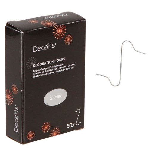 Floristik24 Palloripustin hopea ripustin Joulupallot 35mm 50 kpl