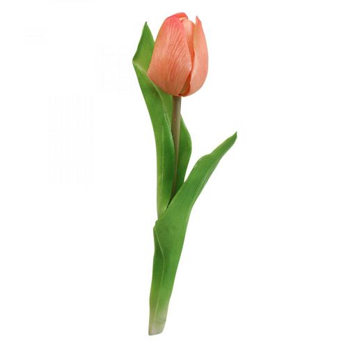 Floristik24 Tekokukka Tulip Peach Real Touch kevätkukka K21cm