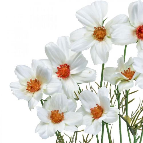 kohteita Tekokukat Cosmea valkoiset silkkikukat H51cm 3 kpl