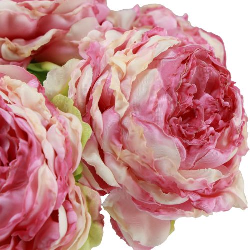 kohteita Tekokukat koristelu Keinotekoiset pionit Pinkki Antiikki 27cm 7 kpl