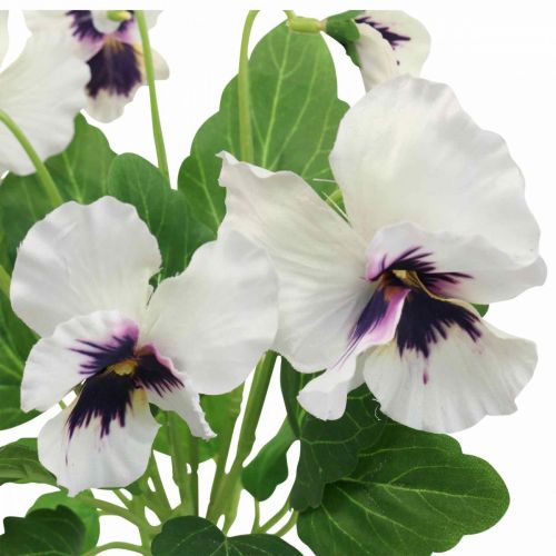 Floristik24 Tekokukat, Silkkikukat, Orvokit Purppura Valkoinen 29cm
