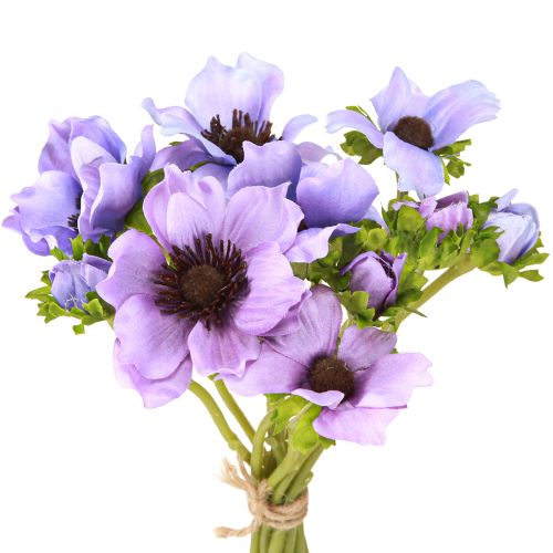 Floristik24 Tekokukkakimppu Anemone Windflower Blue Purple L28cm