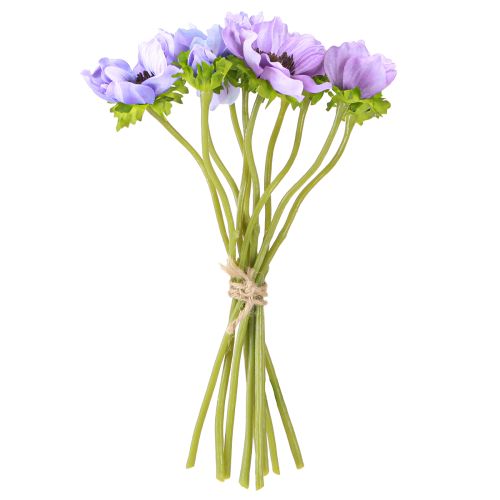 kohteita Tekokukkakimppu Anemone Windflower Blue Purple L28cm