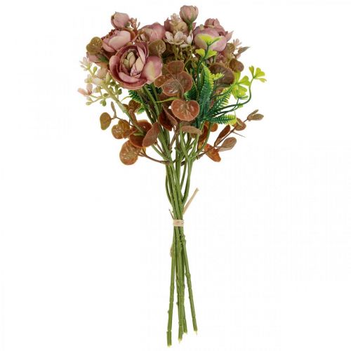 kohteita Tekokukat deco-kimppu ranunculus keinotekoinen pinkki 32cm