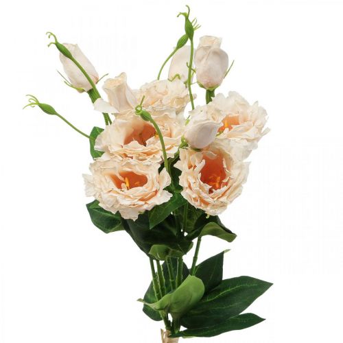 Tekokukat lisianthus cream 51cm kukkakoristeet 5kpl
