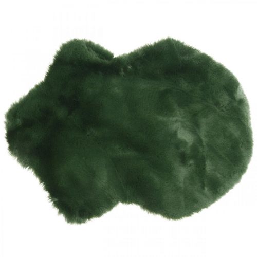 Koristeellinen turkismatto vihreä tekoturkis 55×38cm