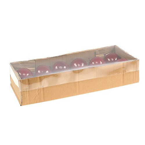 Floristik24 Keinotekoinen hedelmäomena maalattu punaiseksi Ø5,5cm 12kpl