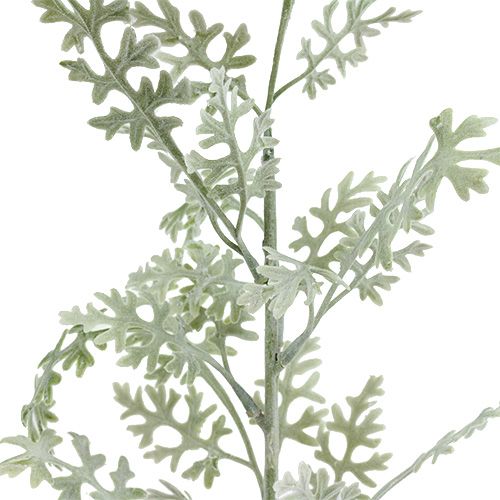 kohteita Keinotekoiset kasvit hopea lehti valkoinen-vihreä 40cm 6kpl