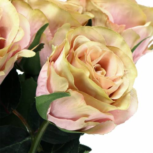 kohteita Keinotekoinen ruusutäytteinen kerma, vaaleanpunainen Ø6cm L37cm 6kpl