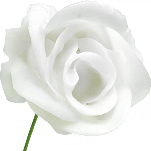 Keinotekoiset ruusut kermavaha ruusut deco ruusut vaha Ø6cm 18 kpl
