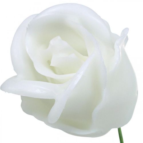 Keinotekoiset ruusut valkoinen vaha ruusut deco ruusut vaha Ø6cm 18 kpl