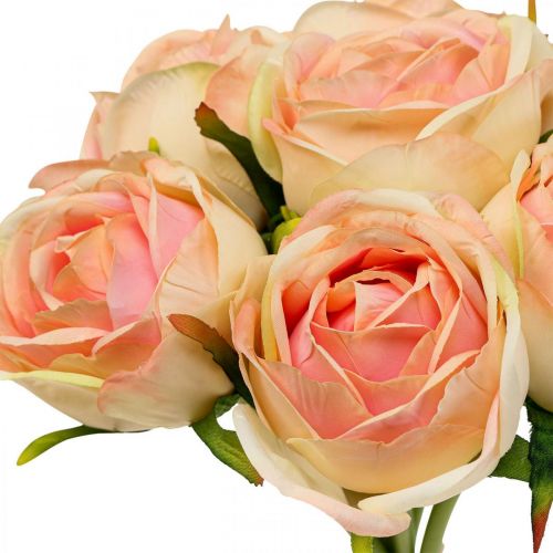 kohteita Keinotekoiset ruusut vaaleanpunaiset tekoruusut 28cm nippu 7 kpl
