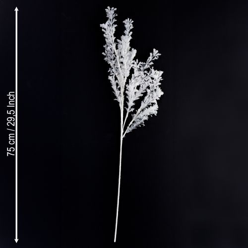 kohteita Keinotekoinen oksa huurteinen koristeoksa talvikoriste valkoinen 78cm 2kpl