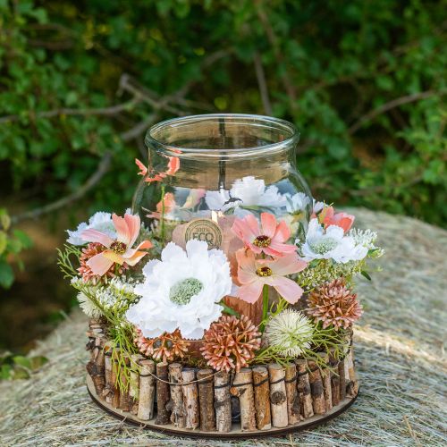 Floristik24 Keinotekoinen oksapompom deco -oksa valkoinen 61cm 4kpl