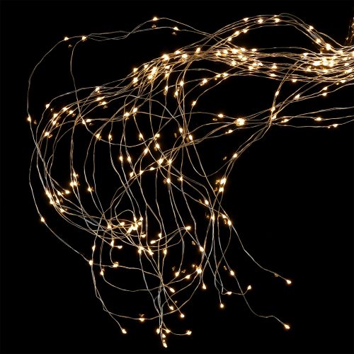 LED-valopaketti sisä- ja ulkokäyttöön 640 1,9m hopea/lämmin valkoinen
