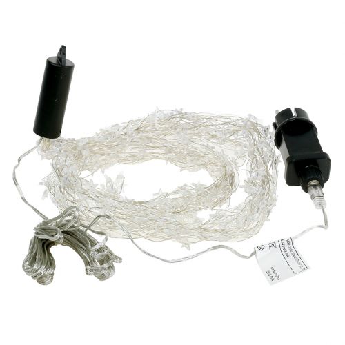 Floristik24 LED valonippu tähti ulkona 320 1m hopea / lämmin valkoinen