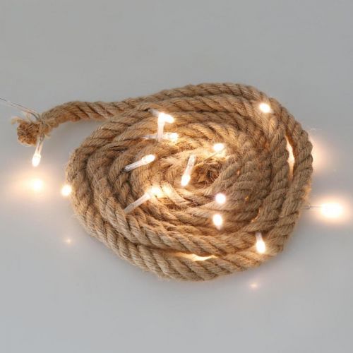 Floristik24 LED-valoketjun johto sisäkäyttöön LED-seppeleeseen 190cm 20L lämmin valkoinen