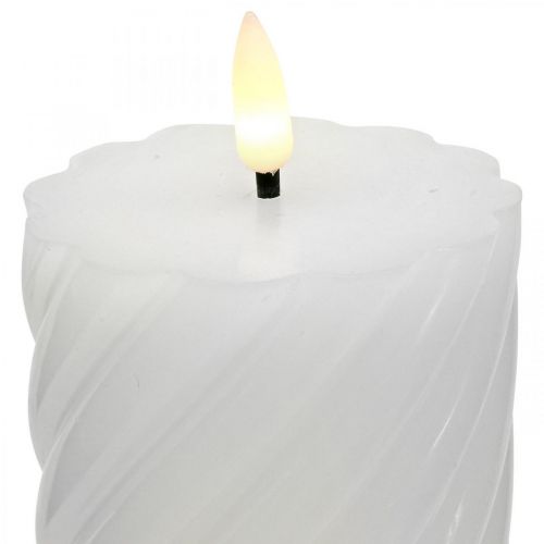 kohteita LED-kynttilä ajastimella valkoinen lämmin valkoinen aito vaha Ø7,5cm K15cm