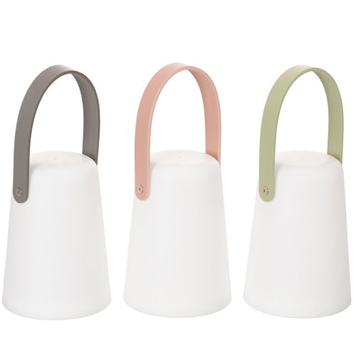 Kahvallinen LED-valaisin, kannettava ulko- ja sisäkäyttöön, 22 cm, 3 kpl ostaa | Floristik24.fi