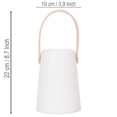 Kahvallinen LED-valaisin, kannettava ulko- ja sisäkäyttöön, 22 cm, 3 kpl | Floristik24.fi