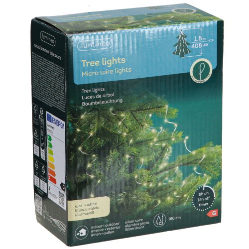 kohteita LED-keijuvalot lankakeijuvalot ajastin ulkopuolella 180cm
