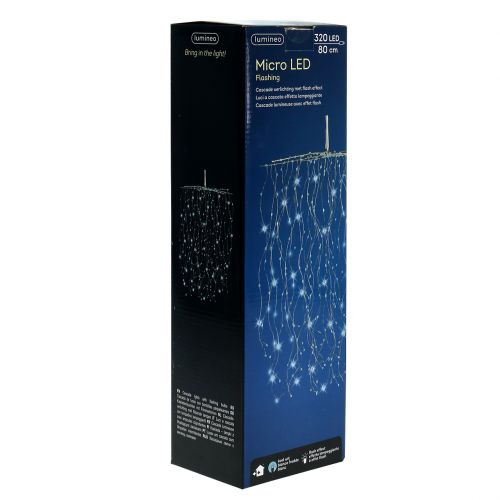 Floristik24 Valokaskadi Micro-LED viileä valkoinen 320s