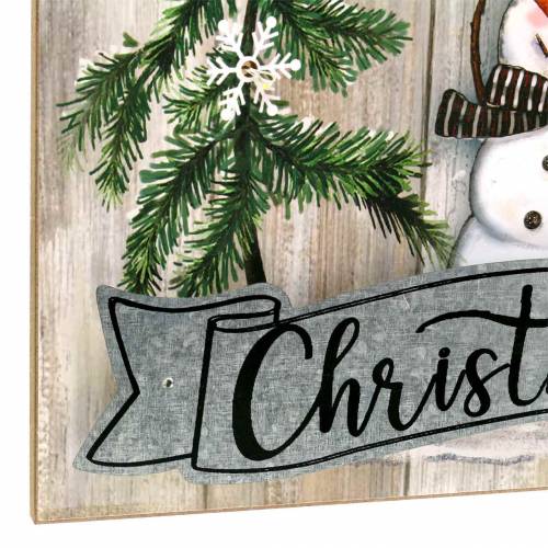 kohteita LED-seinämaalaus lumiukko &quot;Hyvää joulua&quot; 23 × 38,5cm Akulle