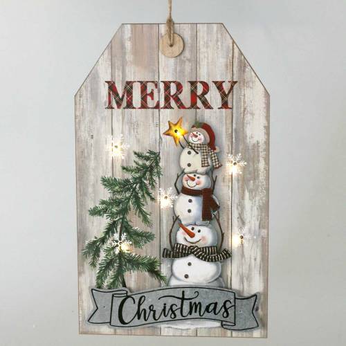 kohteita LED-seinämaalaus lumiukko &quot;Hyvää joulua&quot; 23 × 38,5cm Akulle