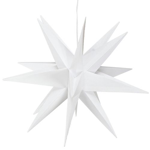 Floristik24 LED star 3D valkoinen ajastin akku ulkopuolella Ø30cm K74cm