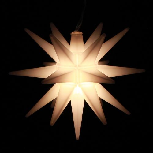 Floristik24 LED-tähti ulkopuolella valkoinen valo tähti akku Ø12cm K66cm
