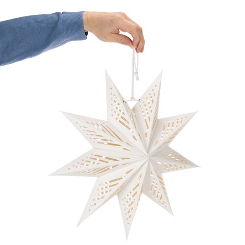 Joulutähti LED-koriste riippuvaan, lämmin valkoinen, sisätiloihin, 38 cm | Floristik24.fi
