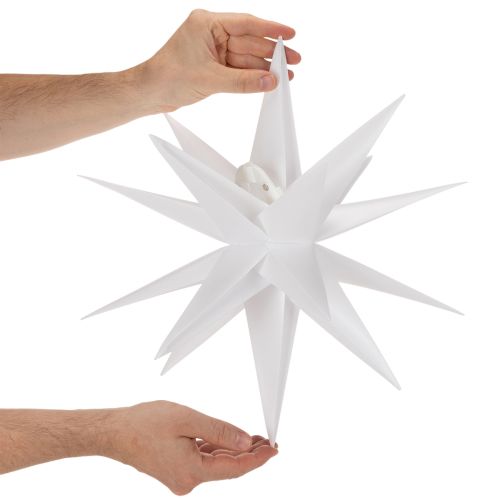 Koristeellinen LED-tähti, lämmin valkoinen, ulkokäyttöön, ajastimella, 40 cm | Floristik24.fi