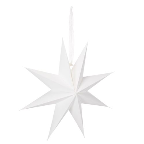 LED-riippuvalaisintähti ajastimella, lämmin valkoinen, ulkokäyttöön, 38 cm