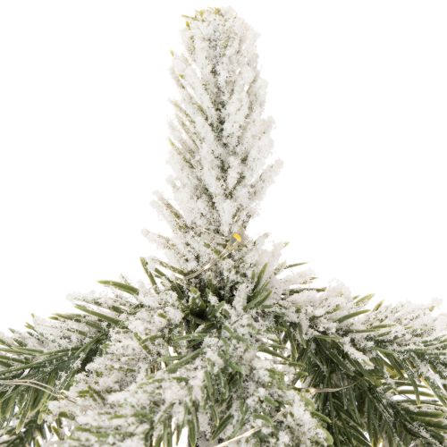Keinotekoinen lumikasvi, LED-joulukuusi juuttisäkissä, paristokäyttöinen, sisäkäyttöön, 50 cm | Floristik24.fi