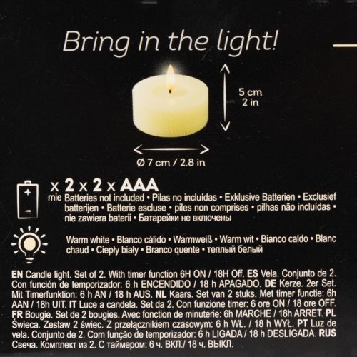 LED-teekynttilä, lämmin