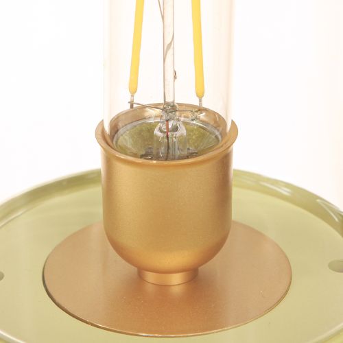 kohteita LED-pöytävalaisin retropöytävalaisin lämmin valkoinen vihreä K19,5cm