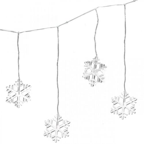 Floristik24 LED-ikkunan koristelu joulun lumihiutaleet Lämmin valkoinen paristolle 105cm