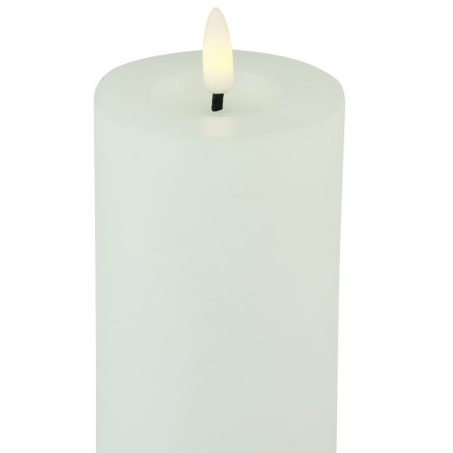 kohteita LED kynttiläajastin aito vaha valkoinen maalaismainen look Ø7cm K15cm