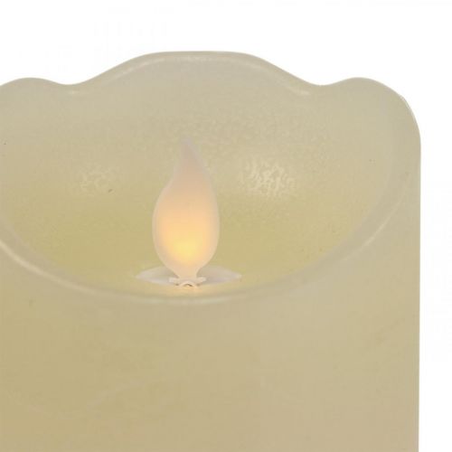 LED kynttilän vaha pylväs kynttilä lämmin valkoinen Ø7,5cm K12,5cm