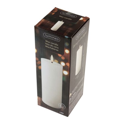 Floristik24 LED-kynttilä ajastimella aito vahakynttilä liikkuva liekki 19cm
