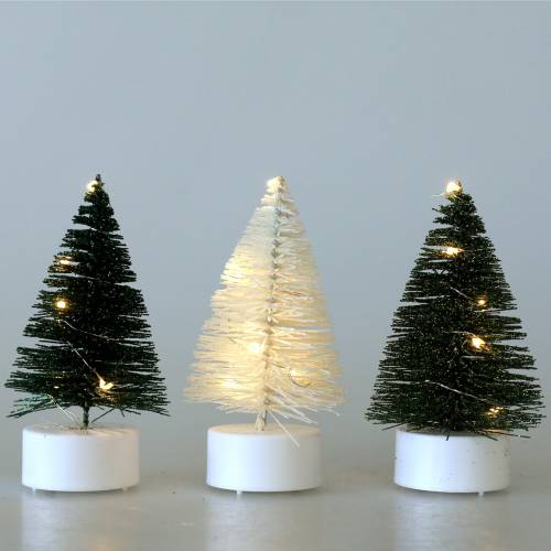 Floristik24 LED joulukuusi vihreä / valkoinen 10cm 3kpl