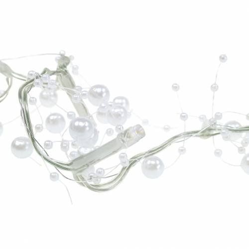 Floristik24 LED valoketju helmi seppele valkoinen lämmin valkoinen L120cm