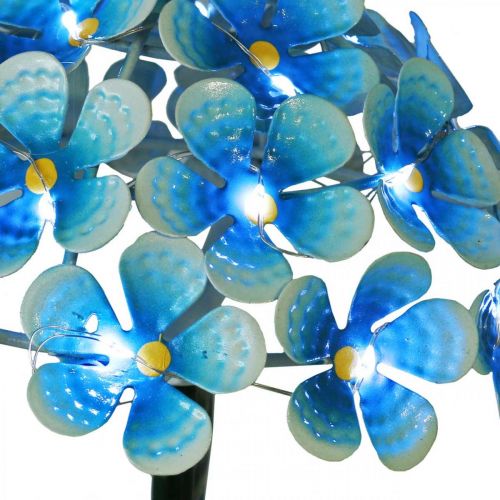 Floristik24 LED-krysanteemi, valoisa koriste puutarhaan, metallikoristeet sininen L55cm Ø15cm