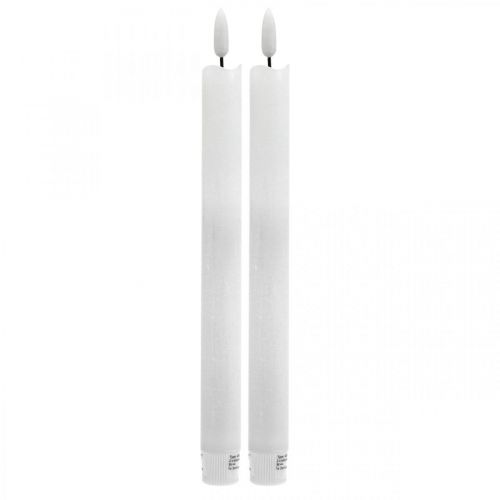 Floristik24 LED kynttilävahapöytäkynttilä lämmin valkoinen paristolle Ø2cm 24cm 2kpl
